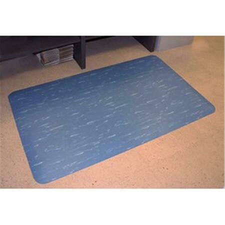 DURABLUE Grand-Stand Vinyl Anti-Fatigue Mats, 2 x 3 in. - Marble Charcoal 544S23MCH